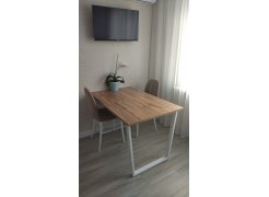 Деревянный стол Лота Лофт 120(160)х75 черный матовый / бетон светлый фото покупателя 429