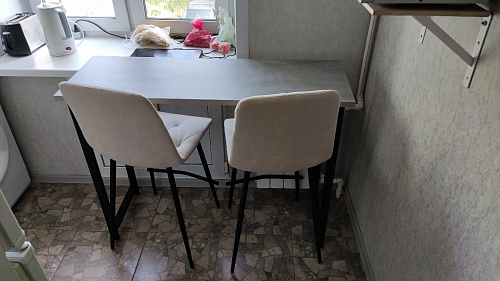 Барная стойка Дилан Лофт 120х50х90 бетон фото покупателя 117