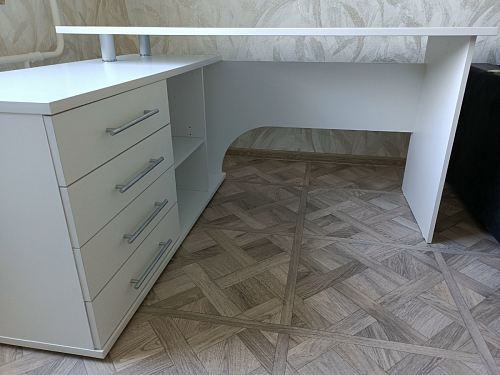 Компьютерный стол КСТ-109П правый дуб сонома / белый фото покупателя 44