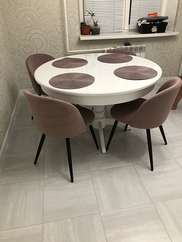 Стул на металлокаркасе Gabi 1 light purple / black / gold фото покупателя 267