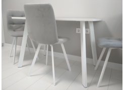 Стул на металлокаркасе Чилли синяя ткань / белый фото покупателя 80