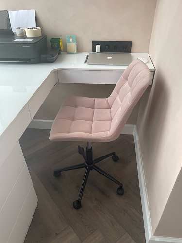 Компьютерное кресло Честер темно-серый велюр velutto 32 / белый фото покупателя 64