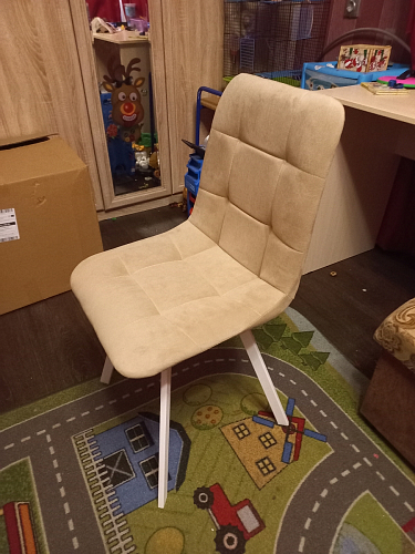 Стул на металлокаркасе Чилли черный / зеленый фото покупателя 769