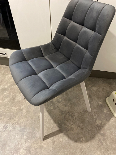 Стул на металлокаркасе Челси морская волна / черный фото покупателя 111