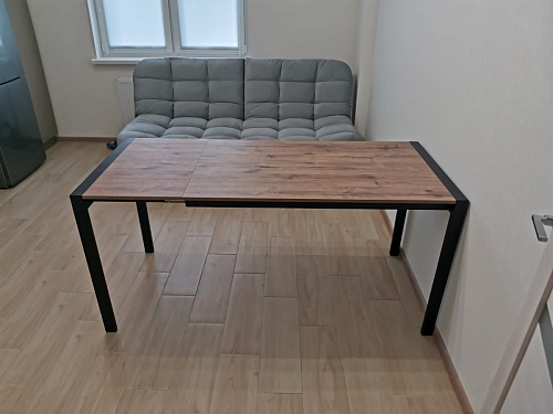 Стол Центавр 120(160)х70х75 файерстоун / черный матовый фото покупателя 19