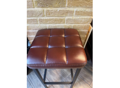 Барный стул Лофт кожзам темно-серый / черный матовый фото покупателя 118