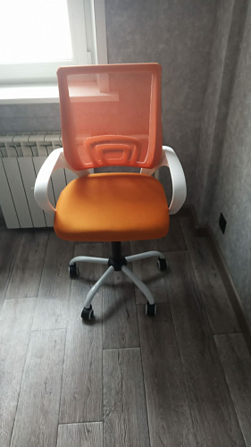 Компьютерное кресло Ergoplus белое / голубое фото покупателя 21