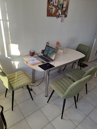 Стул на металлокаркасе Дани темно-серый (zd 995) / черный фото покупателя 14