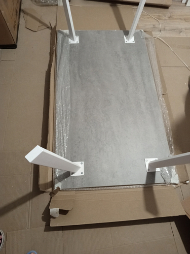 Стол Тринити Лофт 120 32 мм дуб галифакс табако / черный матовый фото покупателя 358