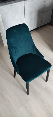 Стул на металлокаркасе Kora dark gray / black фото покупателя 274