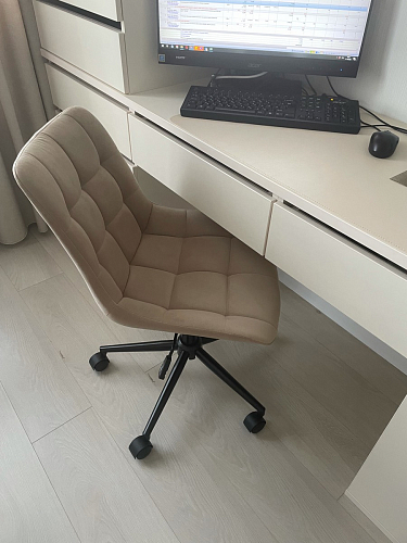 Компьютерное кресло Честер латте / черный фото покупателя 67