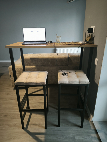 Барная стойка Дилан Лофт 120х60х110 бетон фото покупателя 83