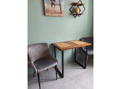 Стул на металлокаркасе Teo beige / black фото покупателя 3