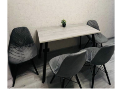 Стол Тринити Лофт 120 32 мм бетон / черный матовый фото покупателя 448