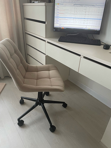 Компьютерное кресло Честер темно-серый / золото  - Уцененный экземпляр фото покупателя 66