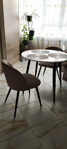 Стул на металлокаркасе Gabi latte / gold / black фото покупателя 521