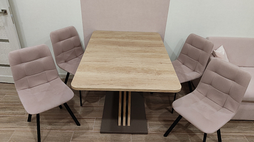 Стул на металлокаркасе Чилли синяя ткань / белый фото покупателя 1478