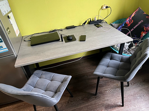 Стол раскладной Лота Лофт 120 25 мм юта / черный матовый фото покупателя 673