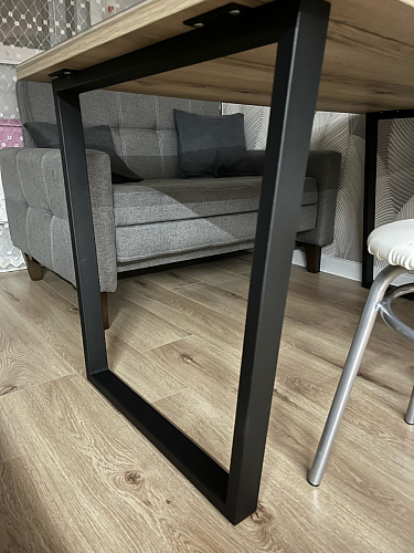 Деревянный стол Лота Лофт 120х75 белый матовый / дуб крафт золотой фото покупателя 584