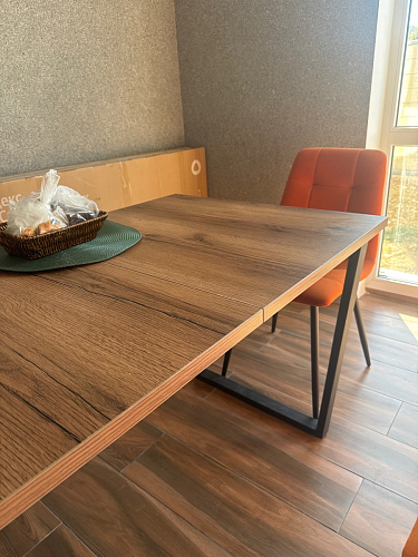 Деревянный стол Лота Лофт 120x75 дуб крафт табачный / черный матовый фото покупателя 724