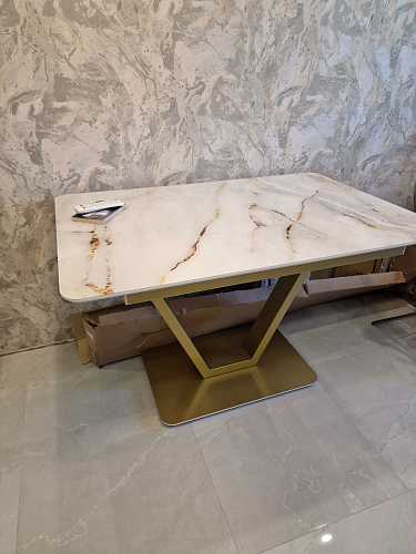 Стол на тумбе Бугун обсидиан / черный фото покупателя 25