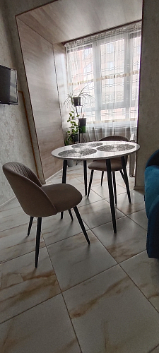 Стул на металлокаркасе Gabi 1 light purple / black фото покупателя 523