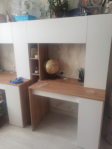 Письменный стол Комфорт 12.71 дуб золотой craft / белая аляска фото покупателя 56