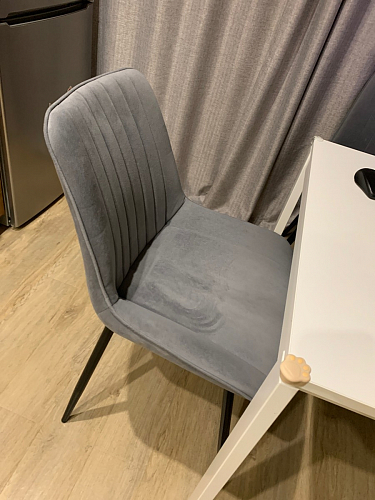 Стул на металлокаркасе Седа 360 К латте (velutto 08) / белый фото покупателя 302