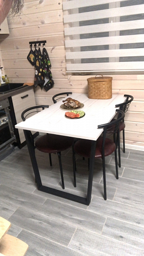 Деревянный стол Лота Лофт 120x75 дуб крафт табачный / черный матовый фото покупателя 139