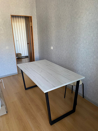 Деревянный стол Лота Лофт 120х75 белый матовый / дуб крафт золотой фото покупателя 863