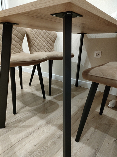 Стол Тринити Лофт 120 32 мм бетон / черный матовый фото покупателя 553