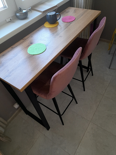 Барная стойка Дилан Лофт 120х50х90 бетон фото покупателя 135