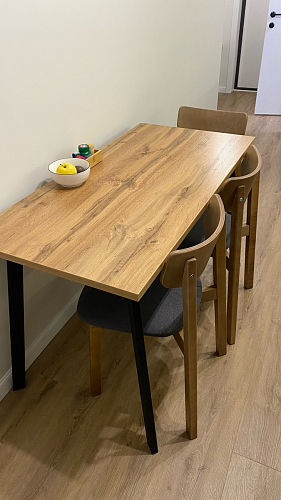 Стол Тринити Лофт 120 32 мм бетон / черный матовый фото покупателя 472