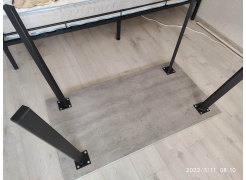 Стол Тринити Лофт 120 32 мм бетон / черный матовый фото покупателя 34