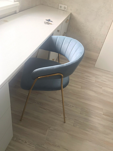 Стул на металлокаркасе Kamelia green / gold фото покупателя 39