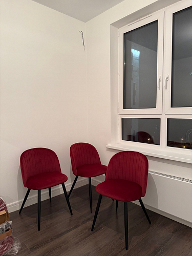 Стул на металлокаркасе Gabi 1 light blue / black / gold фото покупателя 608