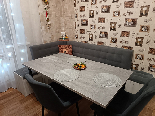 Деревянный стол Лота Лофт 120х75 белый матовый / дуб крафт золотой фото покупателя 737