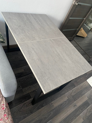 Стол Лота Лофт 140 25 мм черный матовый / бетон фото покупателя 839