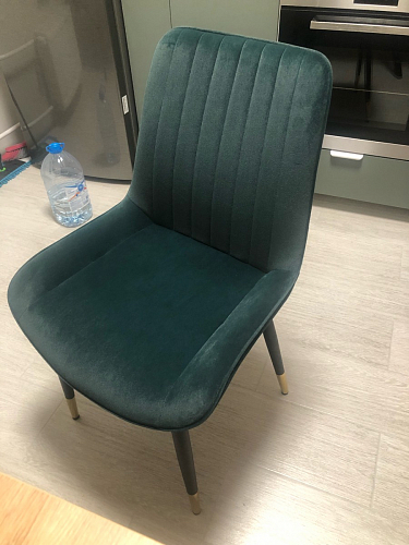 Стул на металлокаркасе Seda 01 blue / gold / black фото покупателя 38