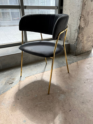 Стул на металлокаркасе Kamelia green / gold фото покупателя 66