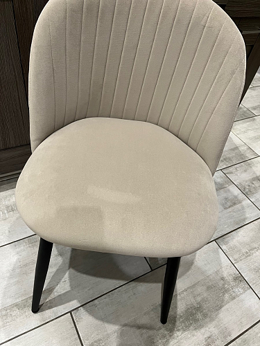 Стул на металлокаркасе Gabi dark beige / black / silver фото покупателя 146