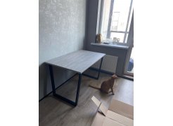 Стол Лота Лофт 140 25 мм юта / белый матовый фото покупателя 467