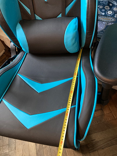 Компьютерное кресло Racer черное / голубое фото покупателя 56