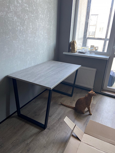 Деревянный стол Лота Лофт 120х75 белый матовый / дуб крафт золотой фото покупателя 467