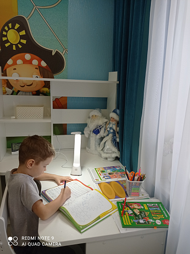 Стол компьютерный Норина 100 x 120 см угловой карамель / венге левый фото покупателя 1