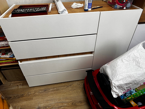 Комод Атлон белый / бетон темный фото покупателя 6