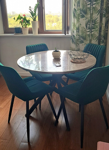 Комплект стульев Вейв 4 шт светло-серый / черный фото покупателя 60