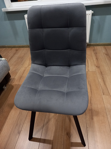 Стул на металлокаркасе Чилли синяя ткань / белый фото покупателя 785