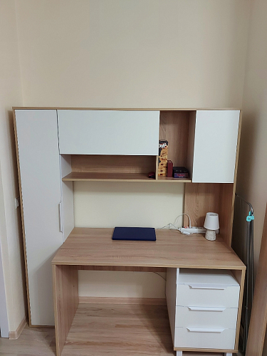 Компьютерный стол Комфорт 12.95 N дуб сонома / сатин фото покупателя 8