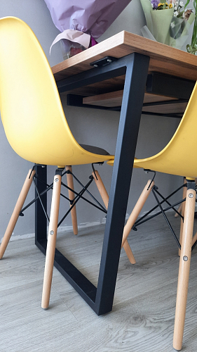 Деревянный стол Лота Лофт 140х80 черный матовый / бетон светлый фото покупателя 487